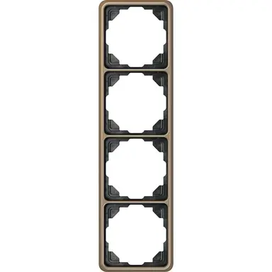 JUNG CD 584 GB afdekraam 4-voudig CD500 goud brons