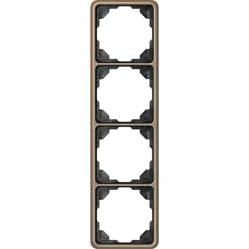 JUNG CD 584 GB afdekraam 4-voudig CD500 goud brons