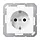 JUNG A 1520 NBF WW wandcontactdoos randaarde A-range alpine wit