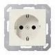JUNG A 1520 NKI wandcontactdoos randaarde Safety+ AS500 creme
