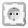 JUNG A 1520 NKI WW wandcontactdoos randaarde Safety+ A-range alpine wit