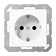 JUNG A 1520 NKI WW wandcontactdoos randaarde Safety+ A-range alpine wit