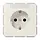 JUNG CD 1520 NNA wandcontactdoos randaarde tekstvenster CD500 creme