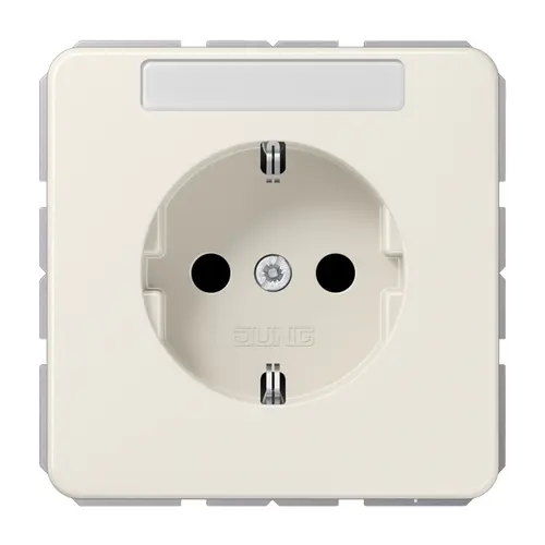 JUNG CD 1520 NNA wandcontactdoos randaarde tekstvenster CD500 creme