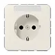 JUNG CD 1520 NNA wandcontactdoos randaarde tekstvenster CD500 creme
