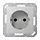 JUNG A 1520 N AL wandcontactdoos randaarde A-range aluminium