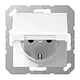 JUNG A 1520 NKIKL WW wandcontactdoos randaarde Safety+ en klapdeksel A-range alpine wit