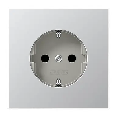 JUNG AL 1520 NKI wandcontactdoos randaarde Safety+ LS990 aluminium