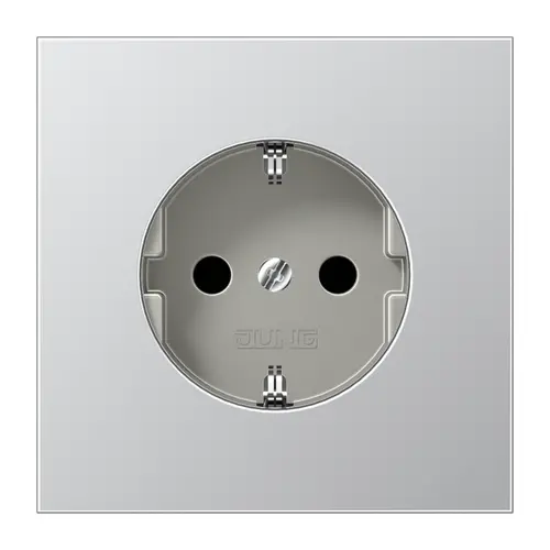 JUNG AL 1520 NKI wandcontactdoos randaarde Safety+ LS990 aluminium
