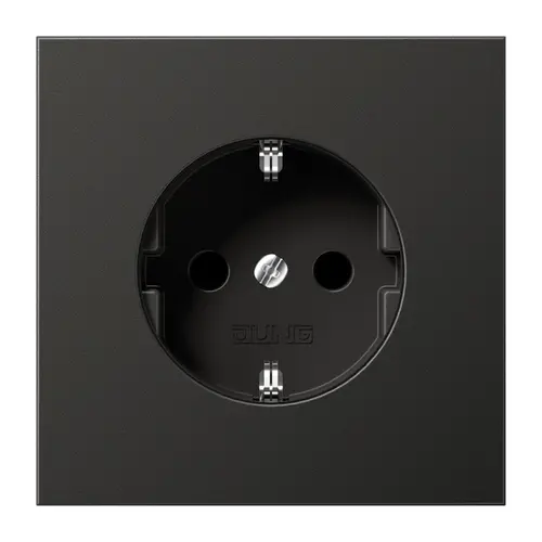 JUNG AL 1520 NKI AN wandcontactdoos randaarde Safety+ LS990 antraciet gelakt aluminium