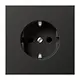 JUNG AL 1520 NKI AN wandcontactdoos randaarde Safety+ LS990 antraciet gelakt aluminium
