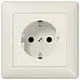 JUNG AS 1520 NKI wandcontactdoos randaarde Safety+ met volle afdekplaat AS500 creme