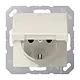 JUNG AS 1520 NKIKL wandcontactdoos randaarde Safety+ klapdeksel AS500 creme