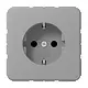 JUNG CD 1520 N GR wandcontactdoos randaarde CD500 grijs