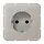 JUNG CD 1520 NKI PT wandcontactdoos randaarde Safety+ CD500 platina