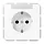 JUNG CD 1520 NNA WW wandcontactdoos randaarde tekstvenster CD500 alpine wit