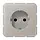 JUNG CD 1520 N PT wandcontactdoos randaarde CD500 platina