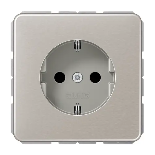 JUNG CD 1520 N PT wandcontactdoos randaarde CD500 platina