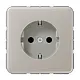 JUNG CD 1520 N PT wandcontactdoos randaarde CD500 platina