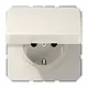JUNG CD 1520 NBFKL wandcontactdoos randaarde klapdeksel CD500 creme