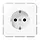 JUNG CD 1520 N WW wandcontactdoos randaarde CD500 alpine wit