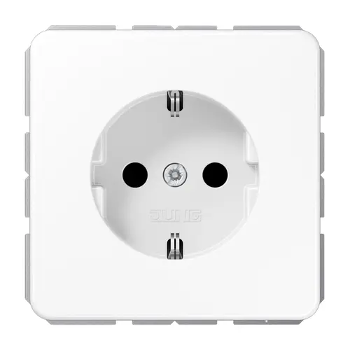 JUNG CD 1520 N WW wandcontactdoos randaarde CD500 alpine wit