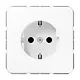 JUNG CD 1520 N WW wandcontactdoos randaarde CD500 alpine wit