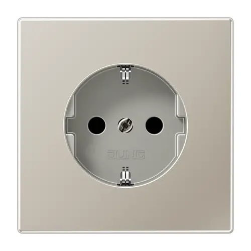 JUNG ES 1520 NKI wandcontactdoos randaarde Safety+ LS990 edelstaal