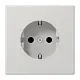 JUNG LS 1520 NKI LG wandcontactdoos randaarde Safety+ LS990 lichtgrijs
