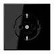 JUNG LS 1520 NKI SW wandcontactdoos randaarde Safety+ LS990 zwart glans