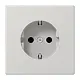 JUNG LS 1520 N LG wandcontactdoos randaarde LS990 lichtgrijs