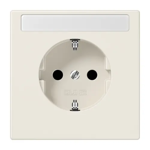JUNG LS 1520 NNA wandcontactdoos randaarde tekstvenster LS990 creme
