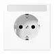 JUNG LS 1520 NNA WW wandcontactdoos randaarde tekstvenster LS990 alpine wit