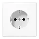 JUNG LS 1520 N WW wandcontactdoos randaarde LS990 alpine wit