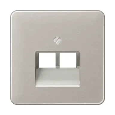 JUNG CD 569-2 UA PT centraalplaat 2-voudig tbv RJ45 wandcontactdoos CD500 platina