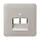 JUNG CD 569-2 UA PT centraalplaat 2-voudig tbv RJ45 wandcontactdoos CD500 platina