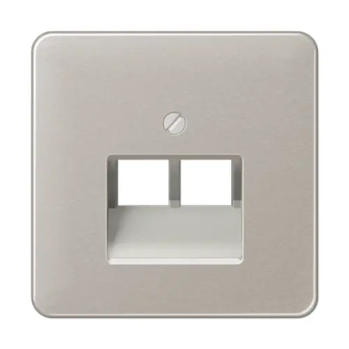 JUNG CD 569-2 UA PT centraalplaat 2-voudig tbv RJ45 wandcontactdoos CD500 platina