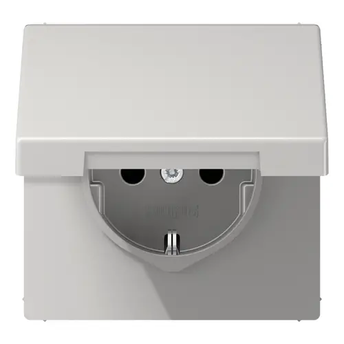 JUNG LS 1520 NKL LG wandcontactdoos randaarde klapdeksel LS990 lichtgrijs