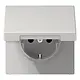 JUNG LS 1520 NKL LG wandcontactdoos randaarde klapdeksel LS990 lichtgrijs