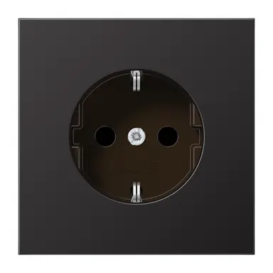 JUNG AL 1520 N D wandcontactdoos randaarde LS990 dark gelakt aluminium