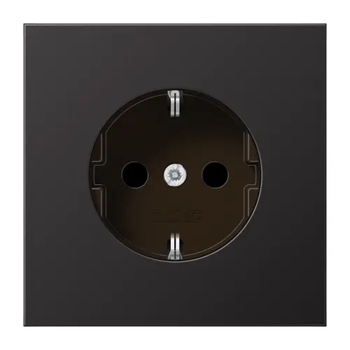 JUNG AL 1520 N D wandcontactdoos randaarde LS990 dark gelakt aluminium