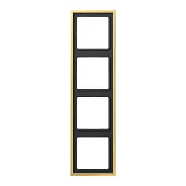 JUNG ME 2984 C afdekraam 4-voudig LS990 messing klassiek