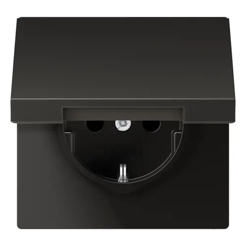 JUNG AL 1520 NKL AN wandcontactdoos randaarde klapdeksel LS990 antraciet gelakt aluminium