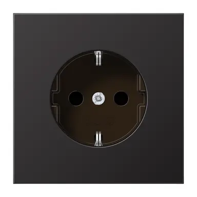 JUNG AL 1520 NKI D wandcontactdoos randaarde Safety+ LS990 dark gelakt aluminium