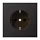 JUNG AL 1520 NKI D wandcontactdoos randaarde Safety+ LS990 dark gelakt aluminium