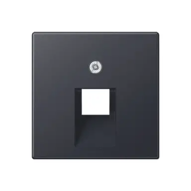 JUNG A 569-1 BFPLUA ANM centraalplaat 1-voudig tbv RJ45 wandcontactdoos A-range antraciet mat