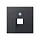 JUNG A 569-1 BFPLUA ANM centraalplaat 1-voudig tbv RJ45 wandcontactdoos A-range antraciet mat