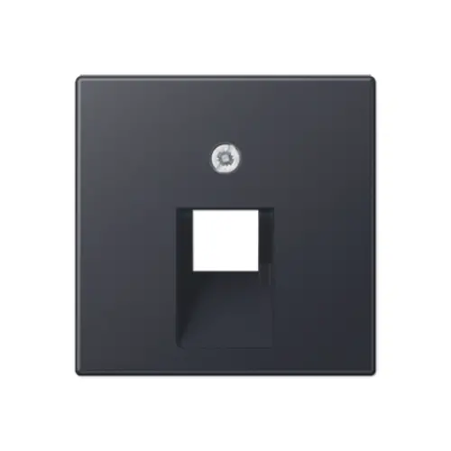 JUNG A 569-1 BFPLUA ANM centraalplaat 1-voudig tbv RJ45 wandcontactdoos A-range antraciet mat