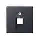 JUNG A 569-1 BFPLUA ANM centraalplaat 1-voudig tbv RJ45 wandcontactdoos A-range antraciet mat