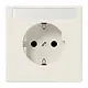 JUNG LS 1520 NKINA wandcontactdoos randaarde tekstvenster Safety+ LS990 creme